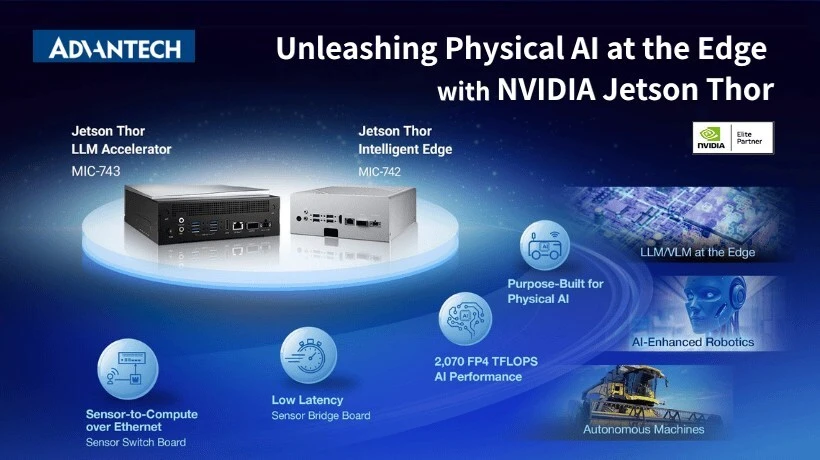 Advantech Demonstrates Live Full-Stack NVIDIA Jetson Thor Integration at COMPUTEX: MIC-743 Powers Next-Gen Physical AI and Robotics Systems