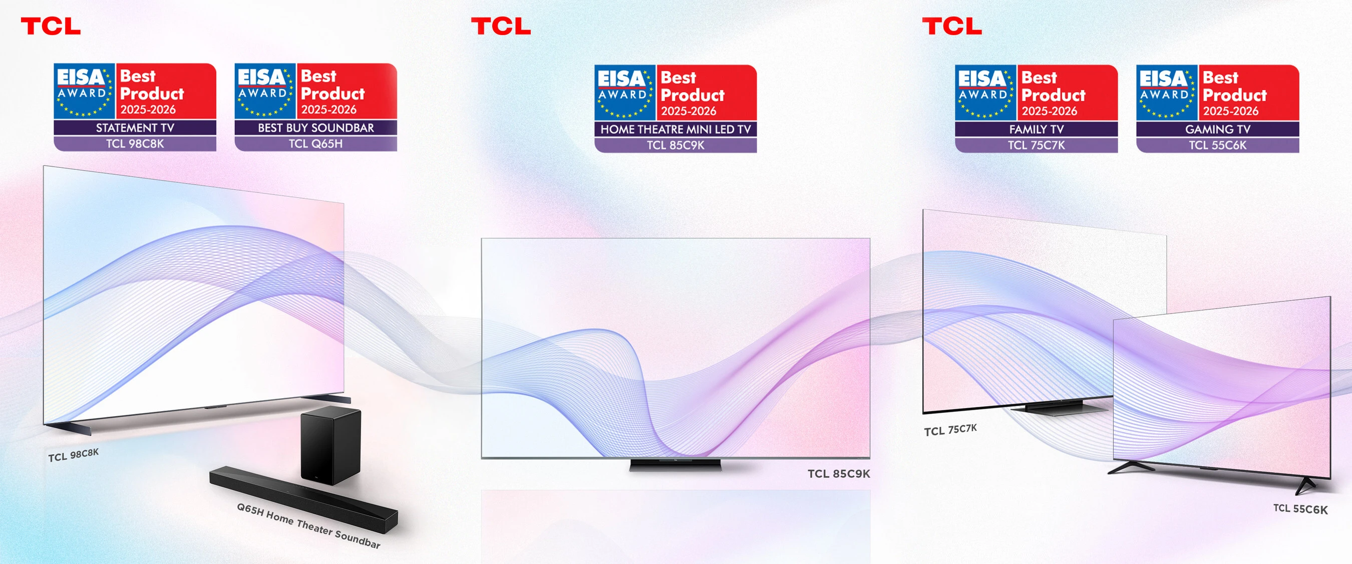 TCL Dominates with Five EISA Awards, Redefining Excellence in Large-Screen &amp; QD-Mini LED Tech