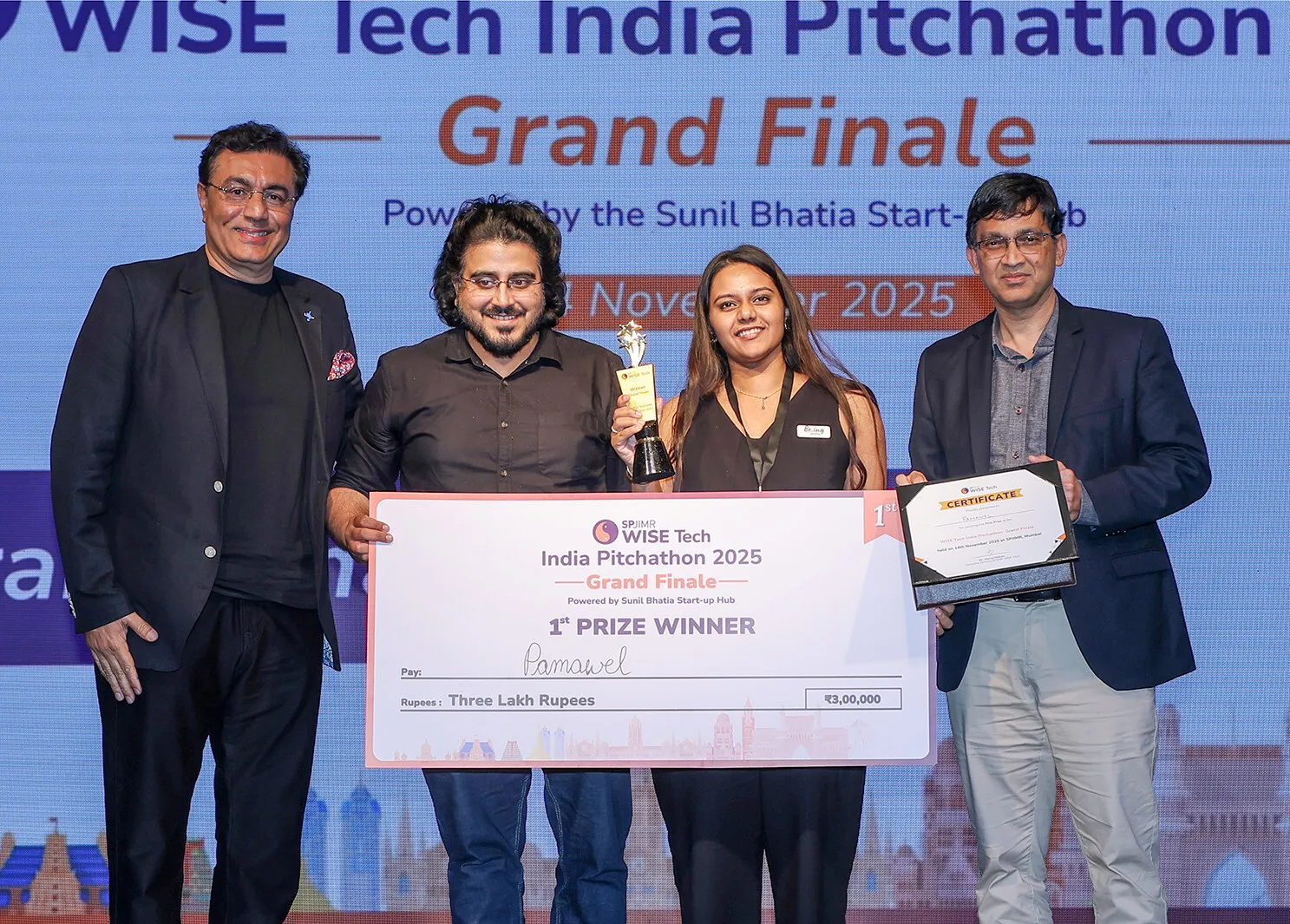 SPJIMR strengthens India's start-up ecosystem through the WISE Tech India Pitchathon
