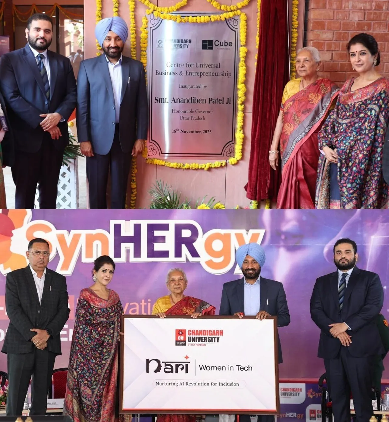 UP Governor Launches Centre for Universal Business &amp; Entrepreneurship at Chandigarh University Uttar Pradesh Campus
