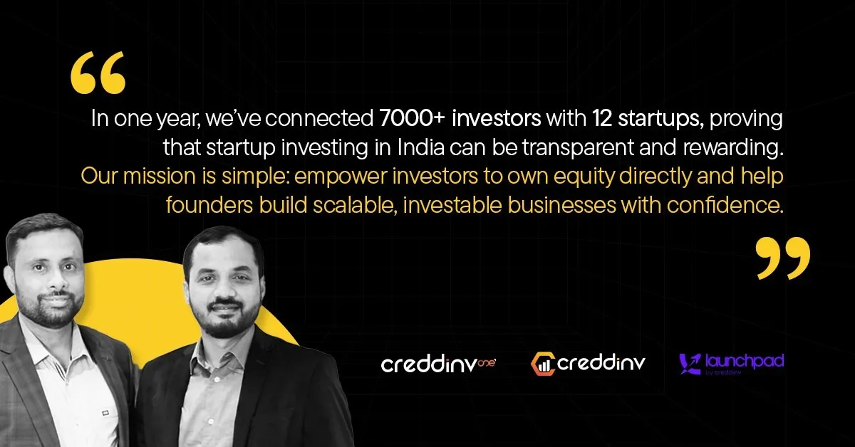 Creddinv Marks a Milestone with 7000+ Investors, Pioneering Direct Cap Table Investments in India
