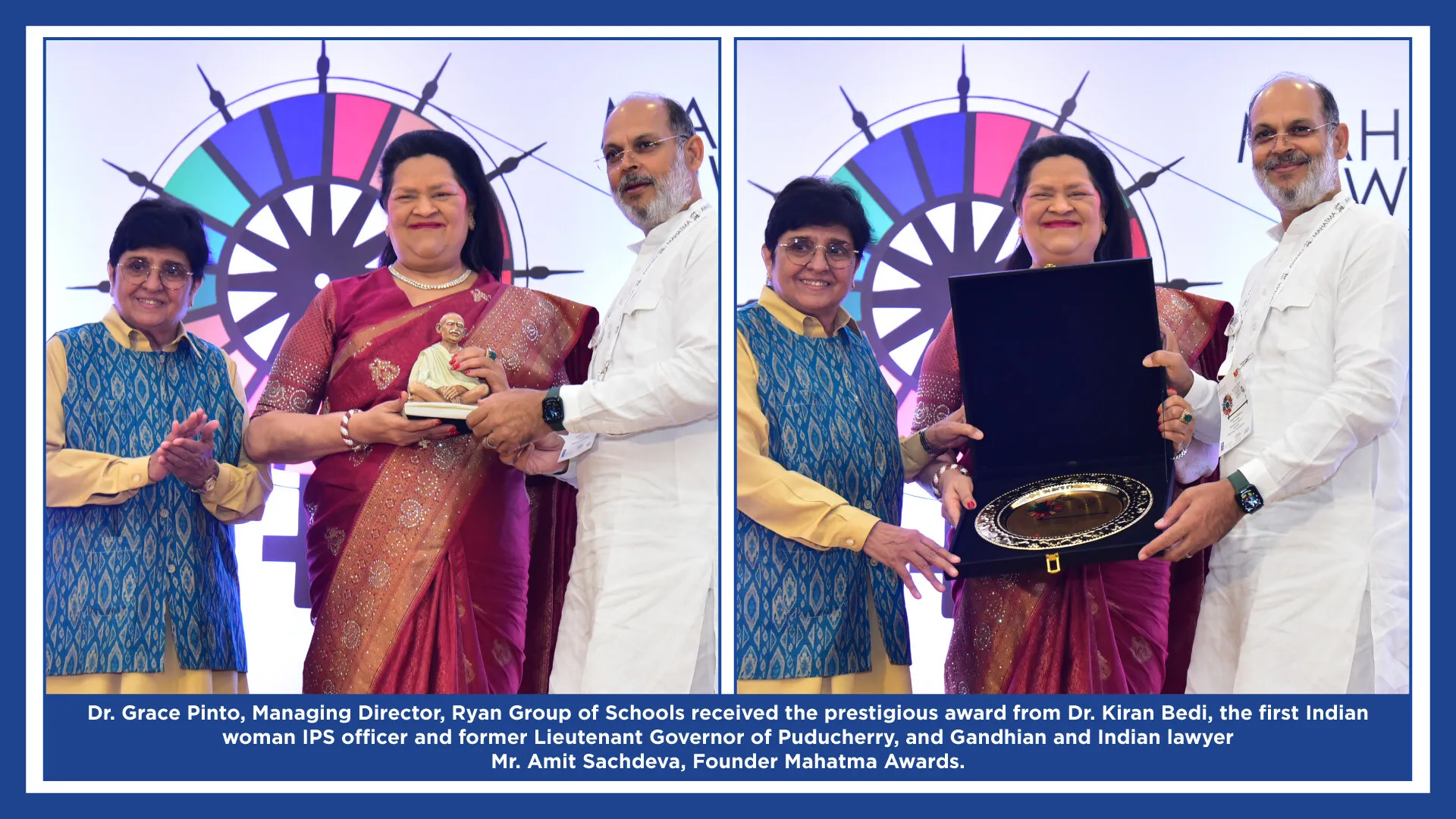 Ryan Group's Managing Director Dr. Grace Pinto Honoured with the Mahatma Award 2025 for Lifetime Achievement and Business Leadership