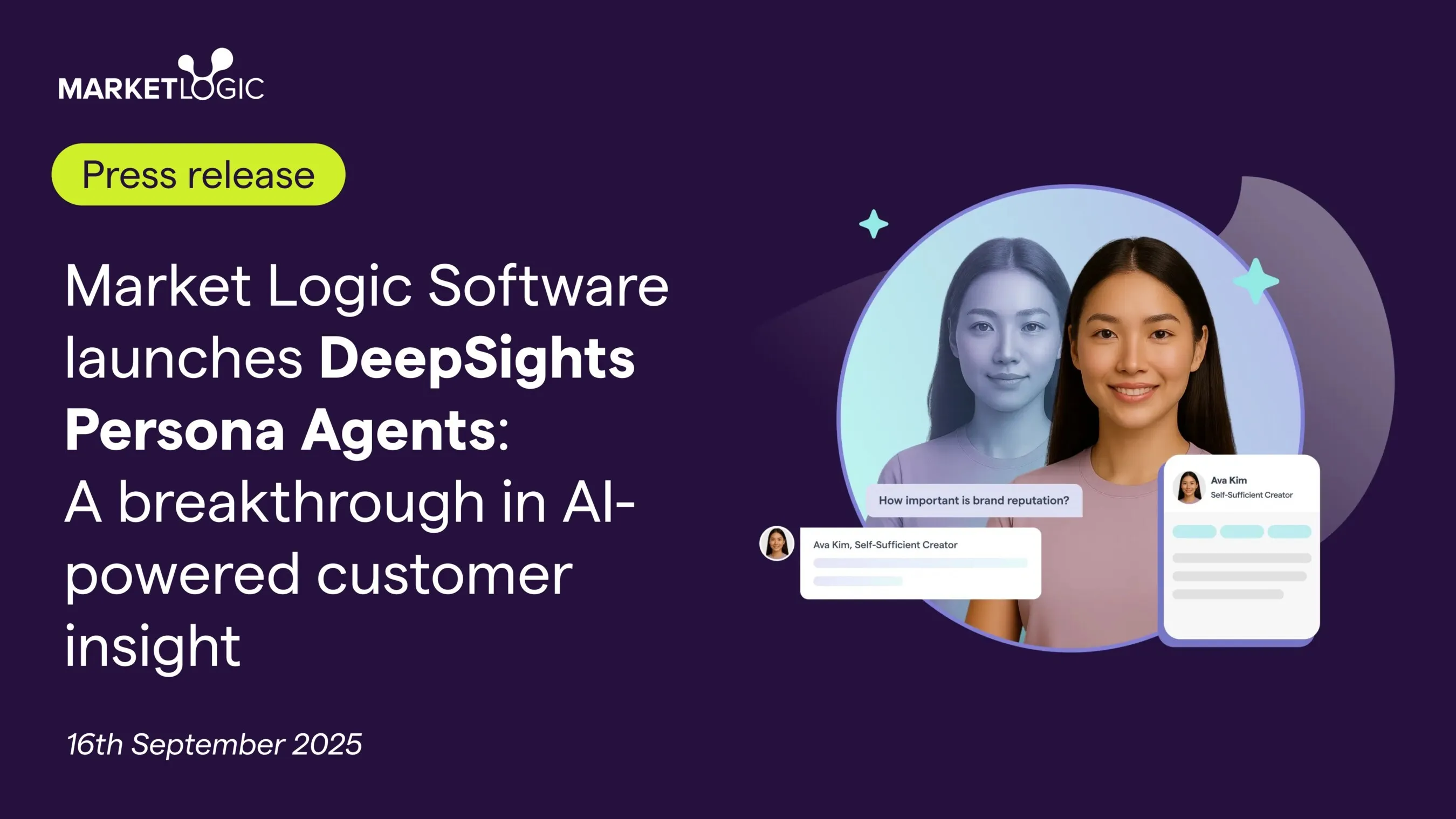 Market Logic Software launches DeepSights Persona Agents: Turning customer data into interactive conversations