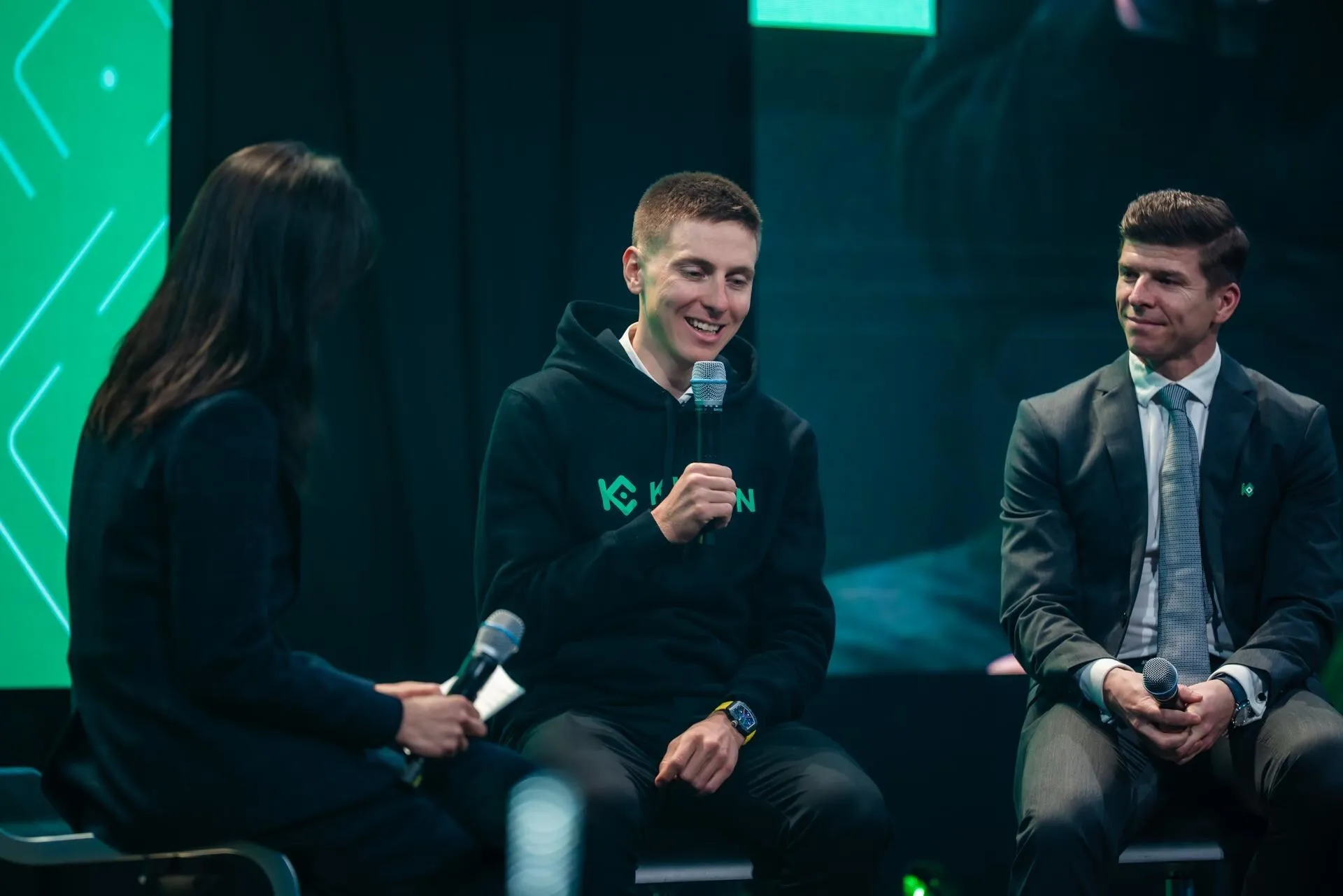 Tadej Pogačar Appears at KuCoin EU Launch Event in Vienna