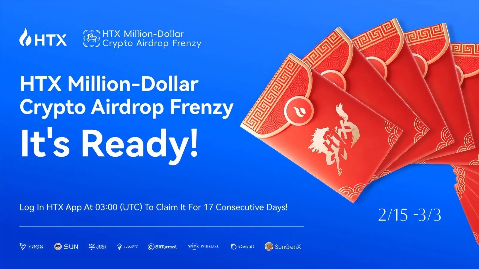 Login Now &amp; Claim Rewards! HTX Unveils 3,000,000 USDT Mega Airdrop