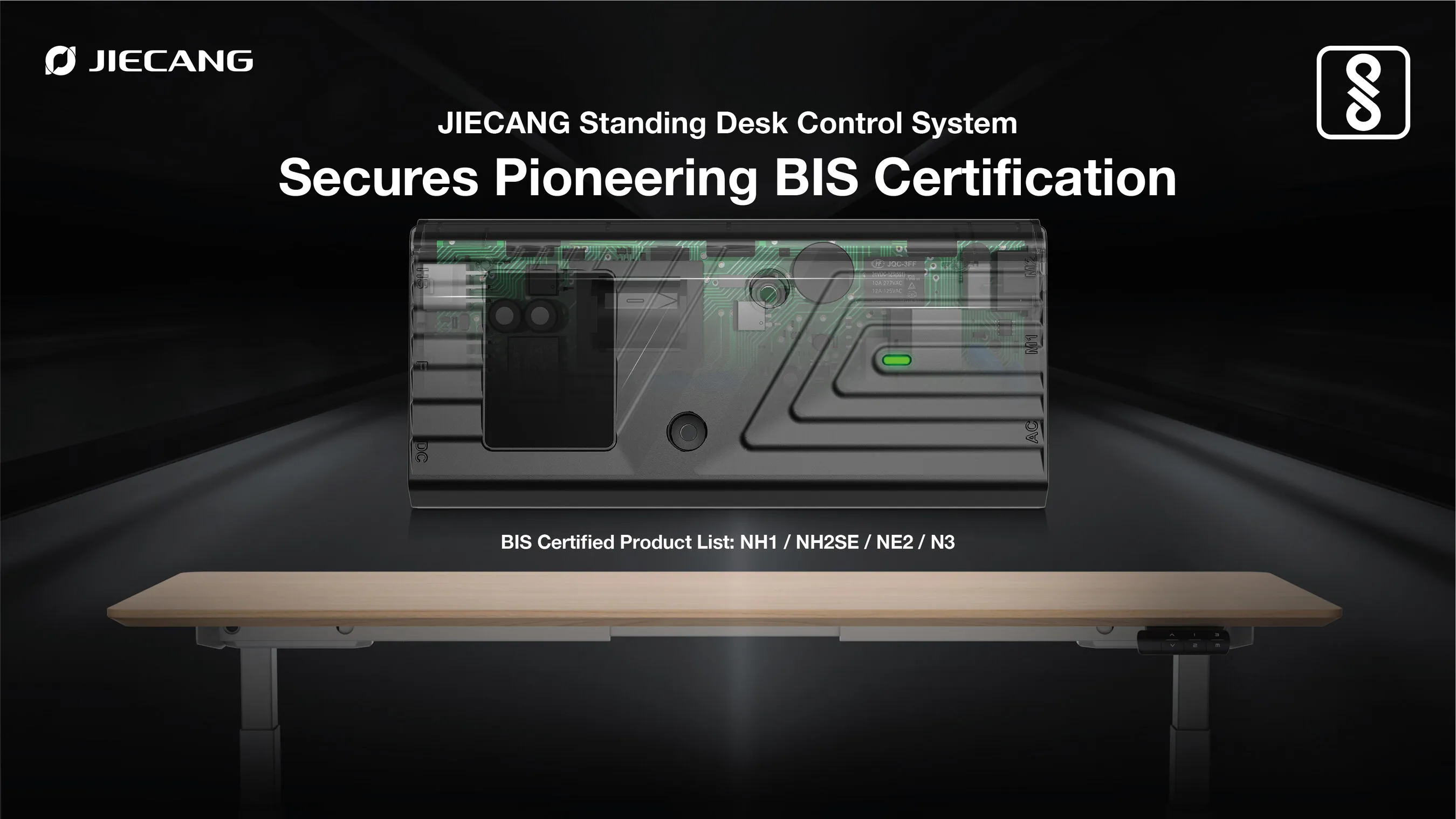 JIECANG Receives BIS Certification for Electric Height Adjustable Table Controller in India