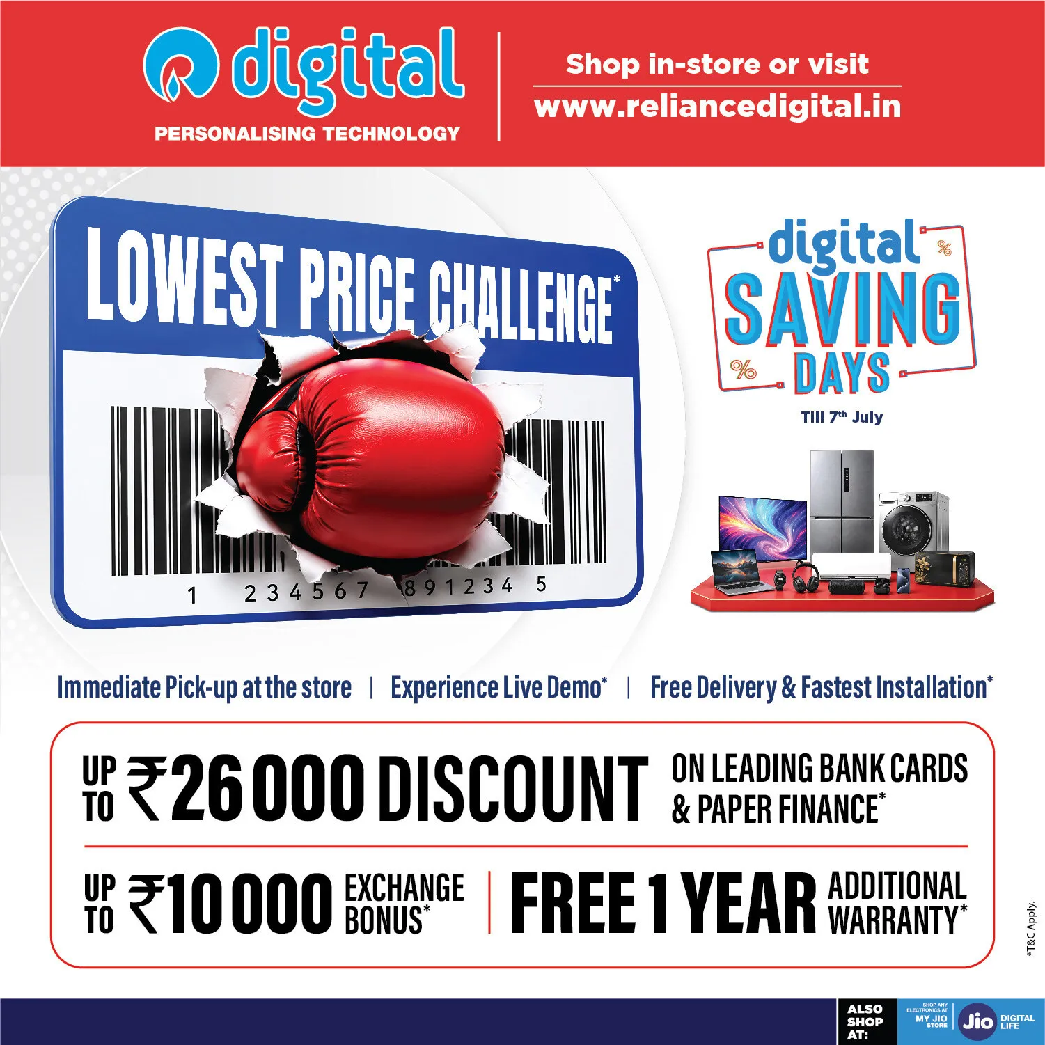 Reliance Digital Unveils its 'Lowest Price Challenge' with 'Digital Saving Days'