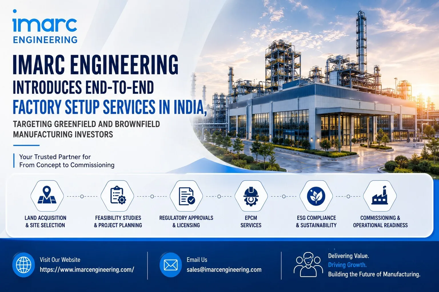 IMARC Engineering Introduces End-to-End Factory Setup Services in India, Targeting Greenfield and Brownfield Manufacturing Investors