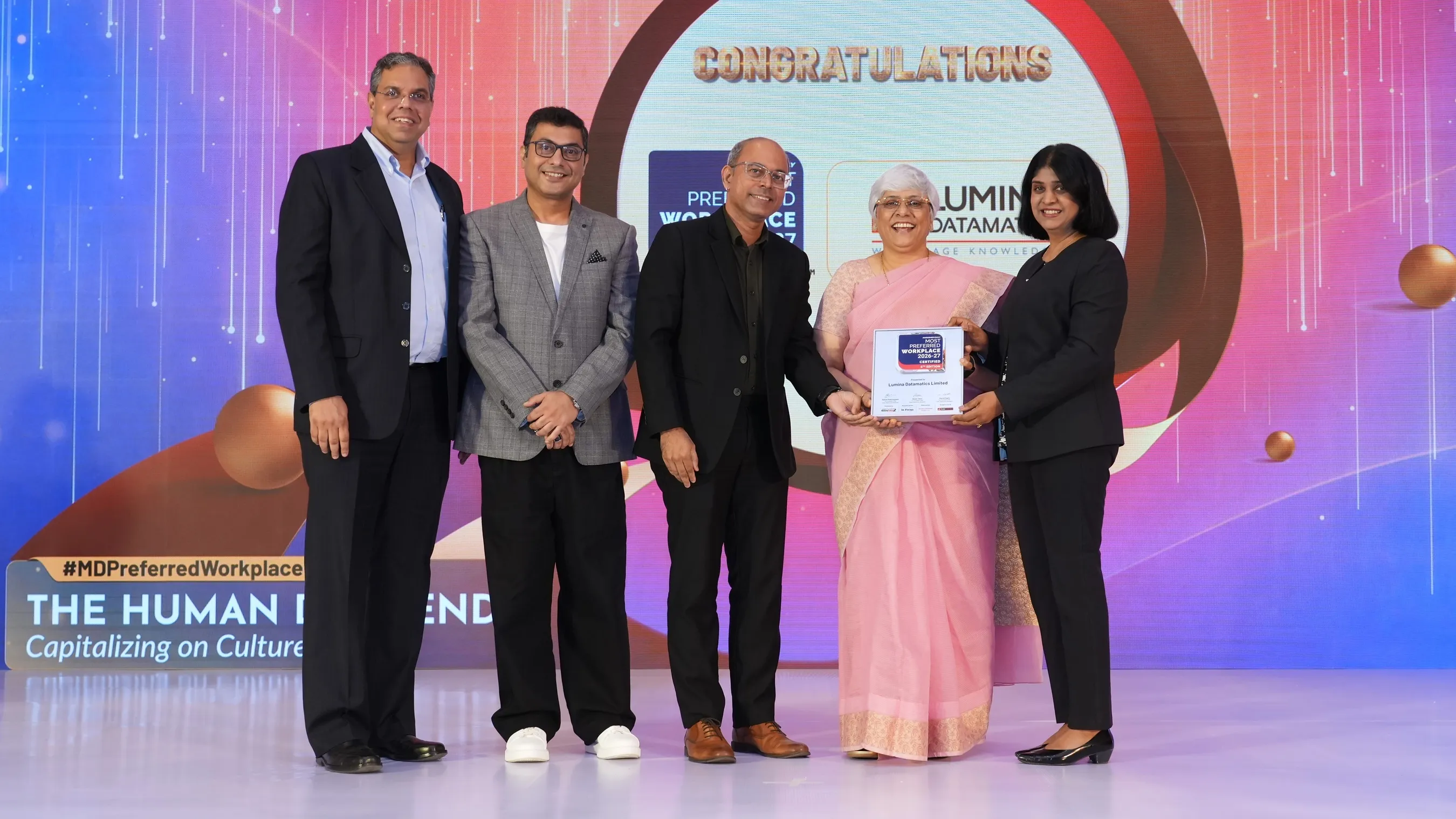 Lumina Datamatics Recognized as One of the Most Preferred Workplaces 2026-27 for the 2nd Consecutive Year by Marksmen Daily