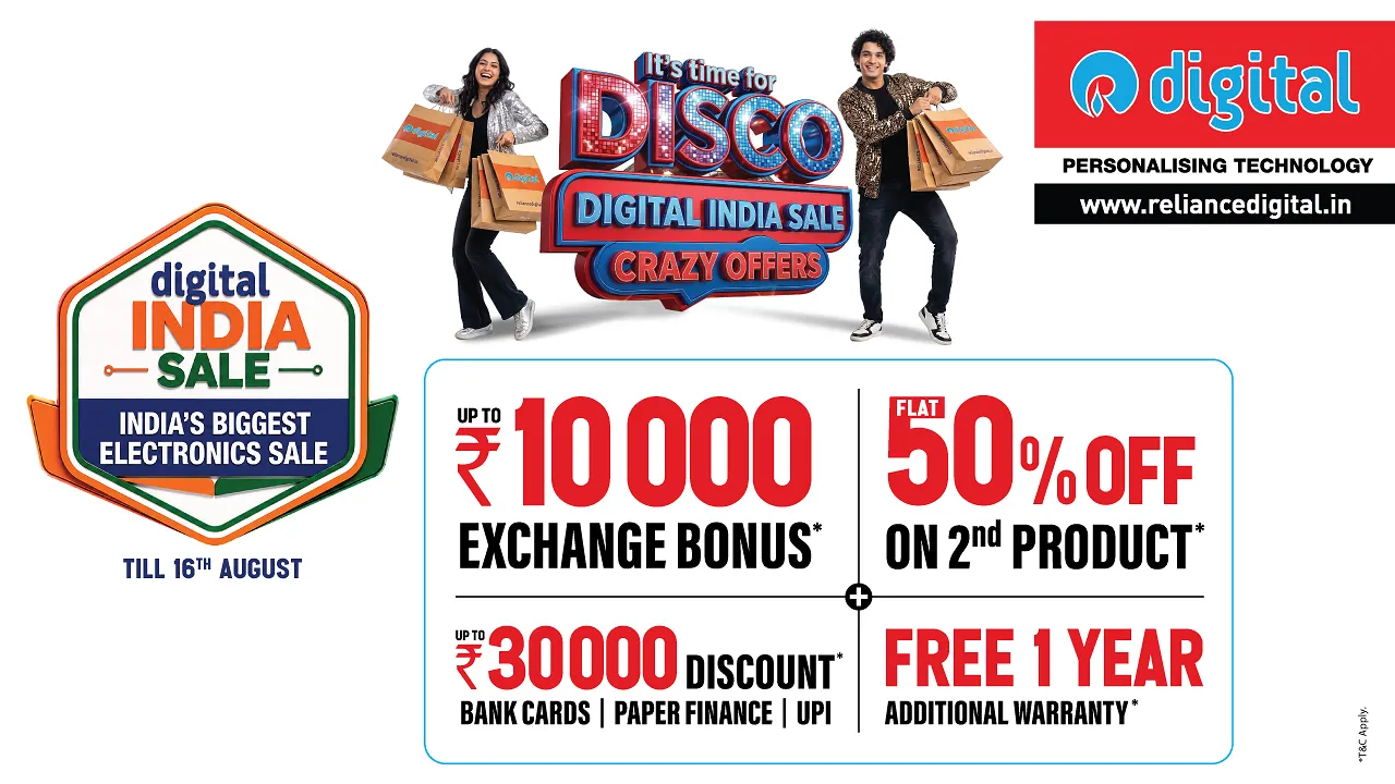 Reliance Digital Brings Digital India Sale Crazy Offers (D.I.S.C.O.)