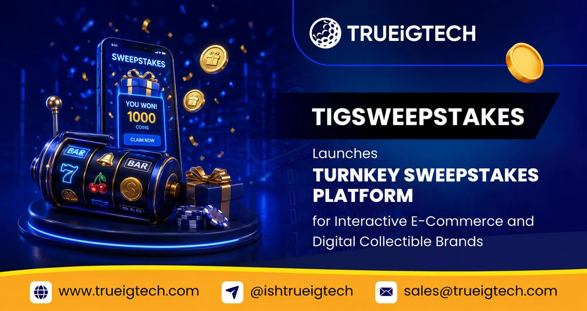 TIGSweepstakes Launches Turnkey Sweepstakes Platform for Interactive E-Commerce and Digital Collectible Brands