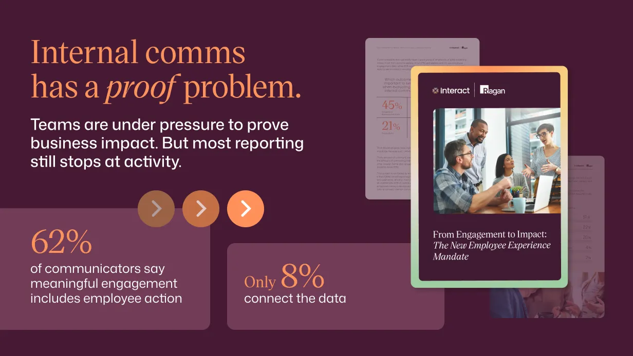 62% of communicators say meaningful engagement includes employee action, but only 8% connect the data