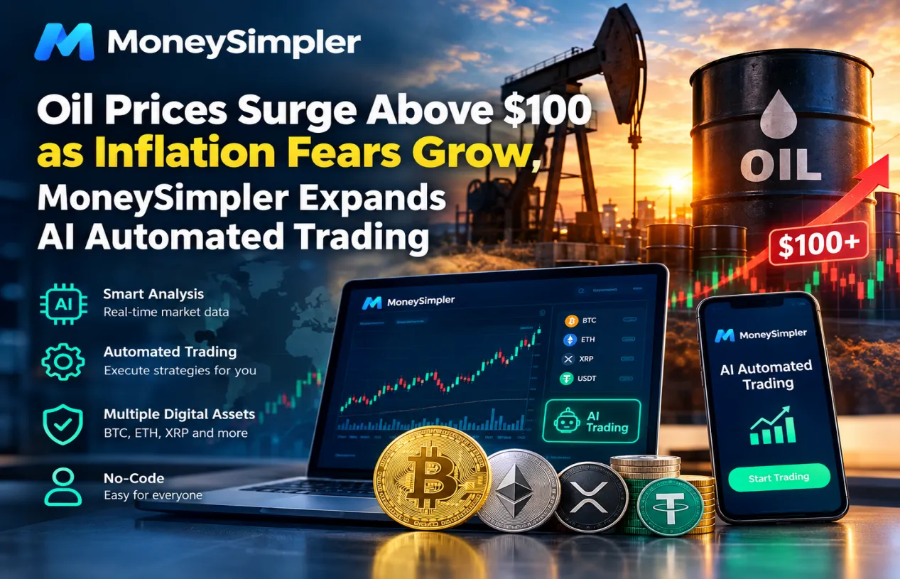 Oil Prices Surge Above $100 as Inflation Fears Grow, MoneySimpler Expands AI Automated Trading