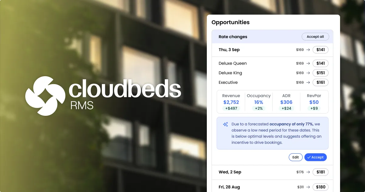 Cloudbeds launches RMS with deeper hotel intelligence built on unified data