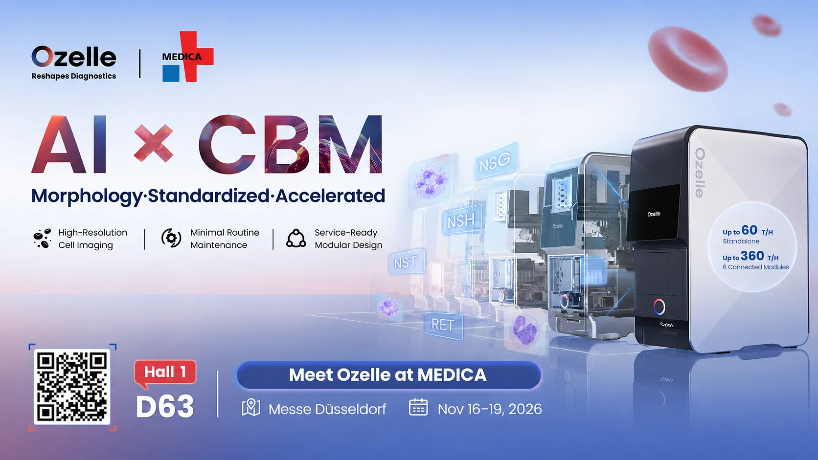 Ozelle to Spotlight Scalable AI-Assisted Hematology with O-Cyte 1 at MEDICA 2026